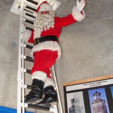Santa Claus at Avery Point Light