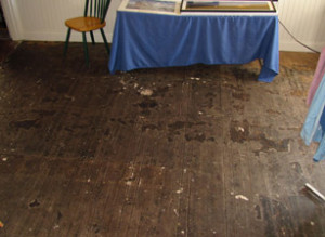 Kitchen floors prior to restoration