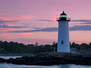 Portsmouth Harbor Light at Sunset