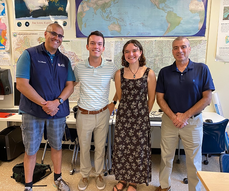 Rios, Murphy, Dyer and Trapani at the UNE GIS lab.