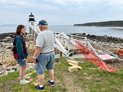 Regina Dyer at Marshall Point Light