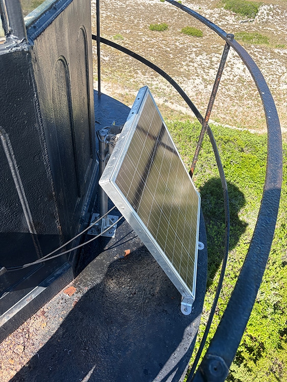 StationKeeper's solar panel at Sandy Neck