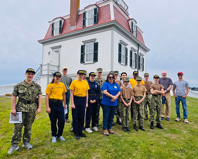 Sea Cadets at Pomham Rocks Lighthouse