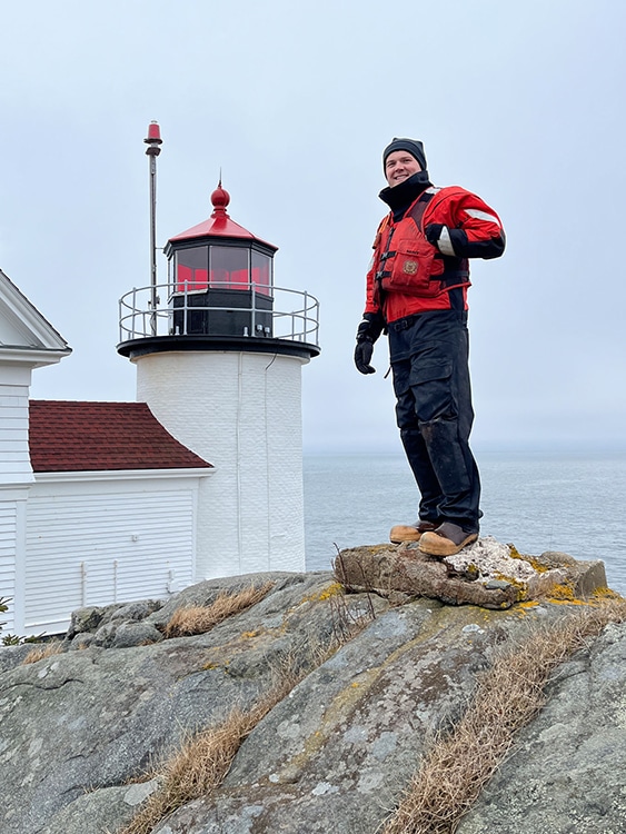 Chase Miller at Heron Neck Lighthouse