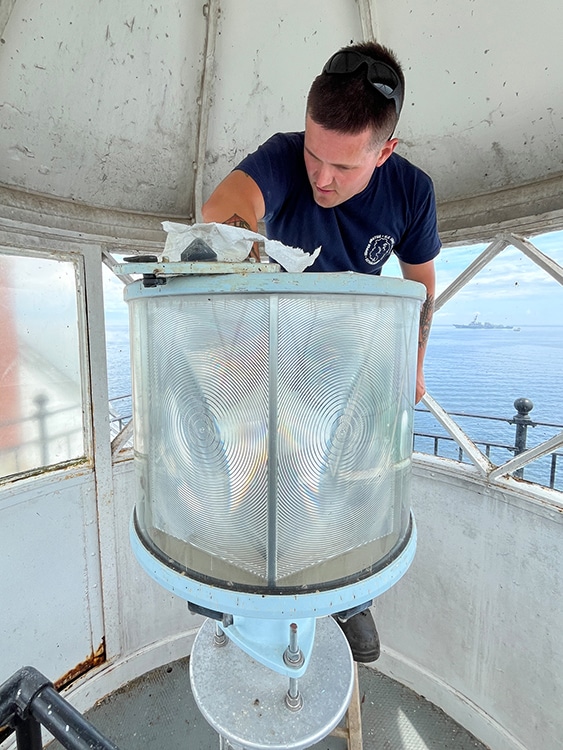 Chase Miller at Rockland Breakwater Light