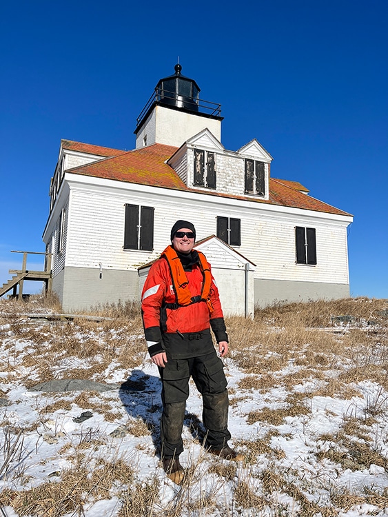Chase Miller at Egg Rock Lighthouse