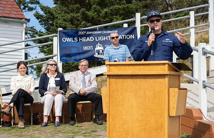 Chase Miller at Owls Head Light's 200th anniversary 