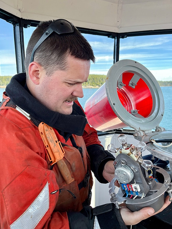 Chase Miller at Isle au Haut Light