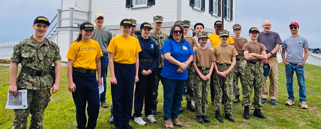 U.S. Naval Sea Cadets Assist with Historical Fence Restoration Project at Pomham Rocks Lighthouse