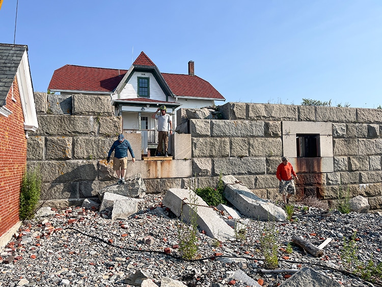 Granite blocks